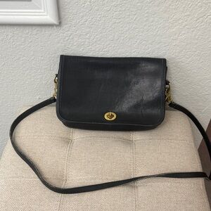 Coach Black Crossbody Bag with Gold Hardware
